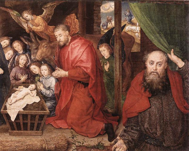 GOES, Hugo van der Adoration of the Shepherds (detail) sg
